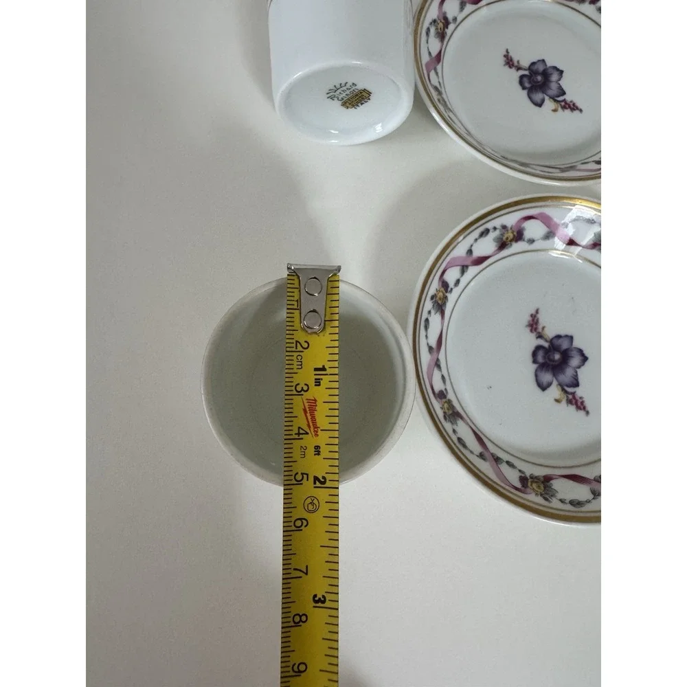 Richard Ginori - Impero Manifattura Di Doccia Italy Cup and Saucer Coffee 4x Set